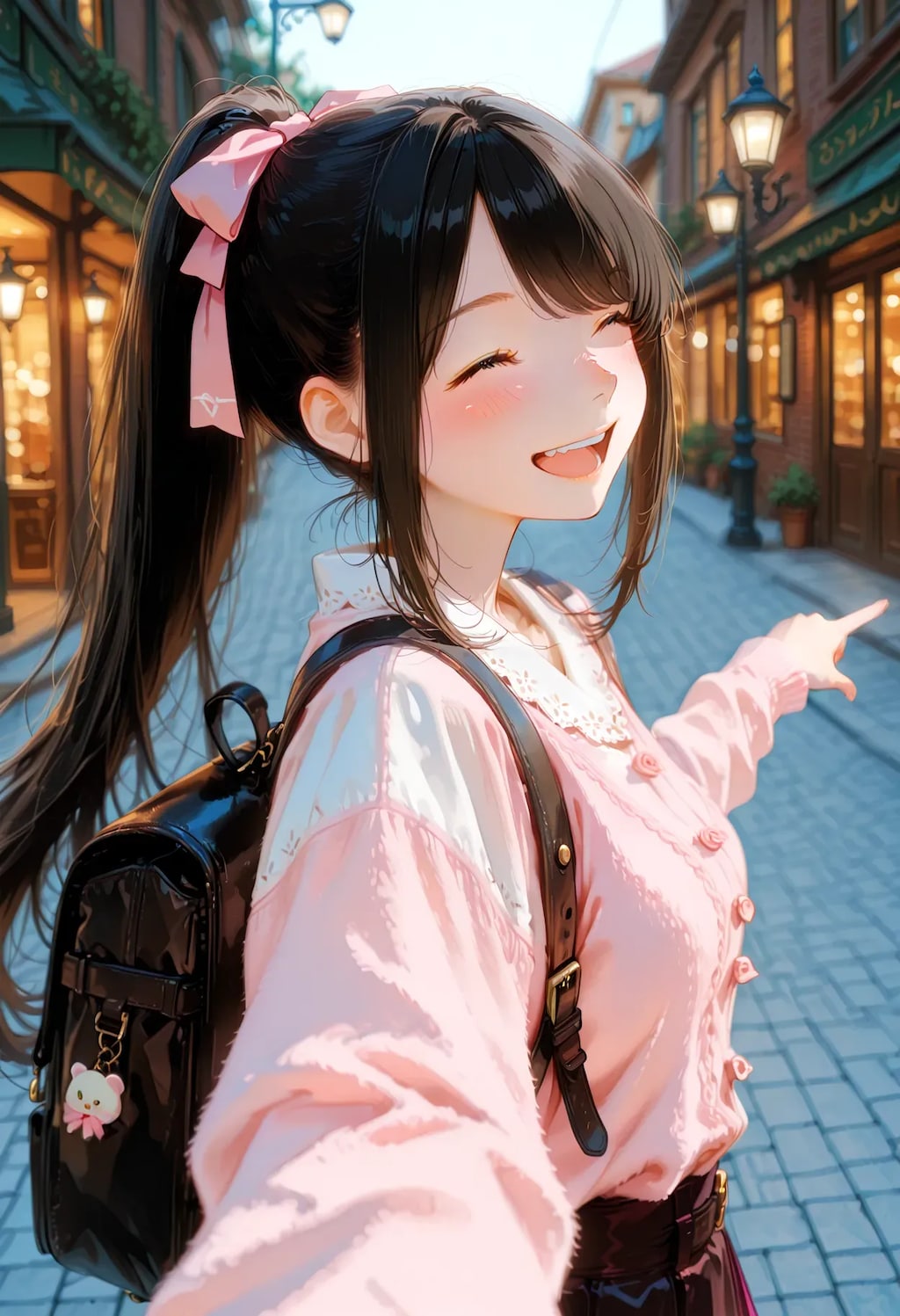 旅先のストリートでお店探し
