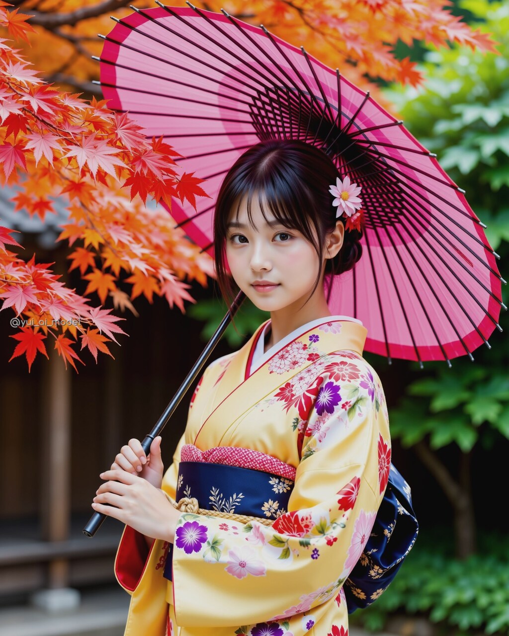 着物で傘 beauty-275