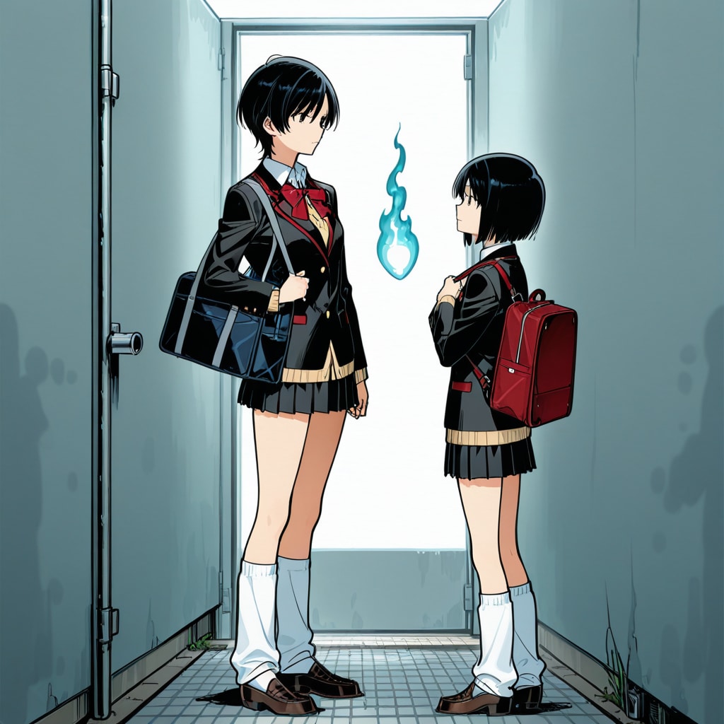 【番外編】校内で立つ少女達 | の人気AIイラスト・グラビア