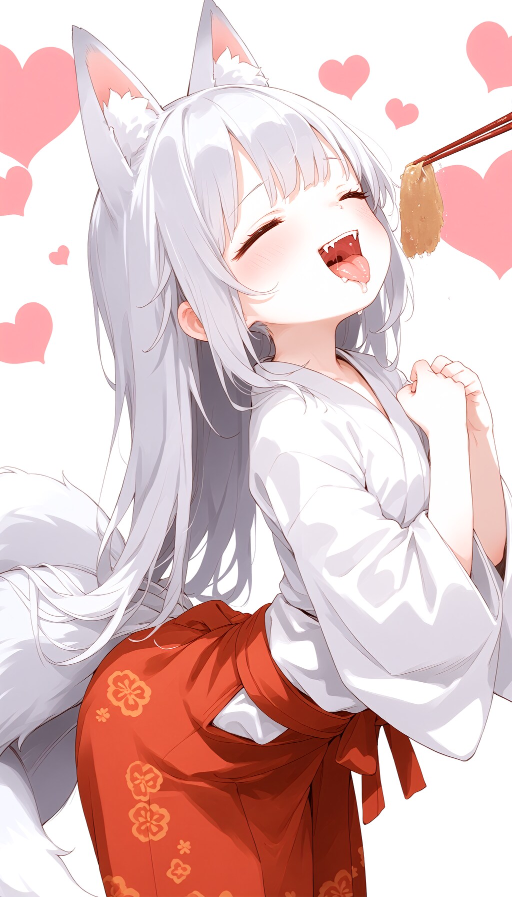 神の使いにお裾分け