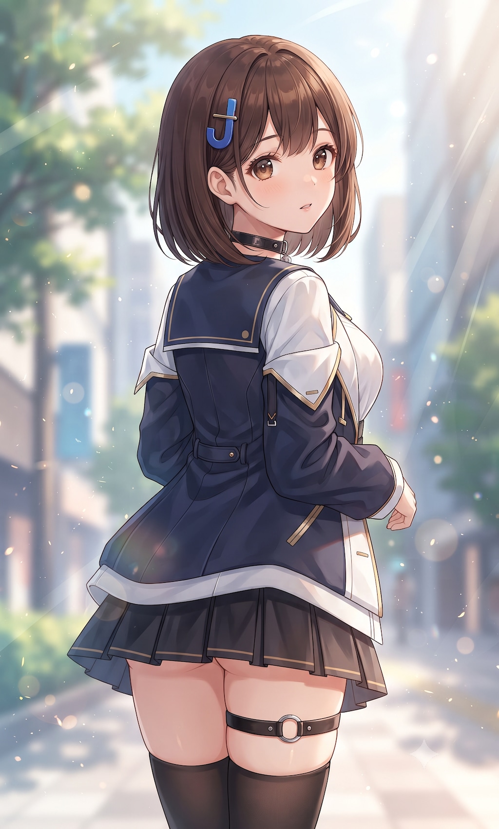 振り向き娘