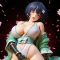 妖魔が変身した偽ハイレグ夜桜ちゃん！秘伝忍法をくらい液状化💦白い汁と化し崩れ去る💦（フィギュアでやられシリーズ） 2枚目