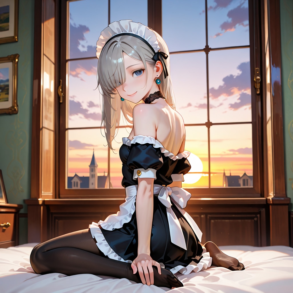 由璃亜 Maid Costume (8)
