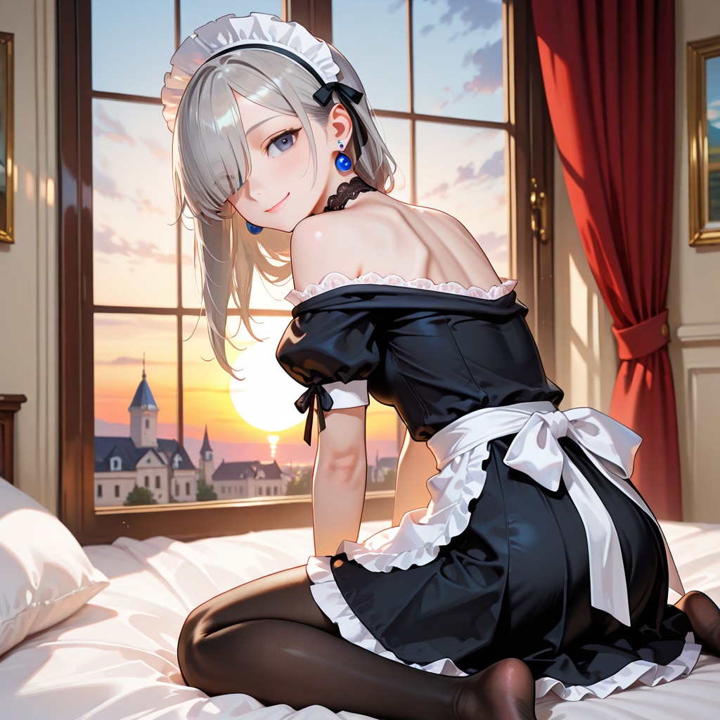 由璃亜 Maid Costume (8)