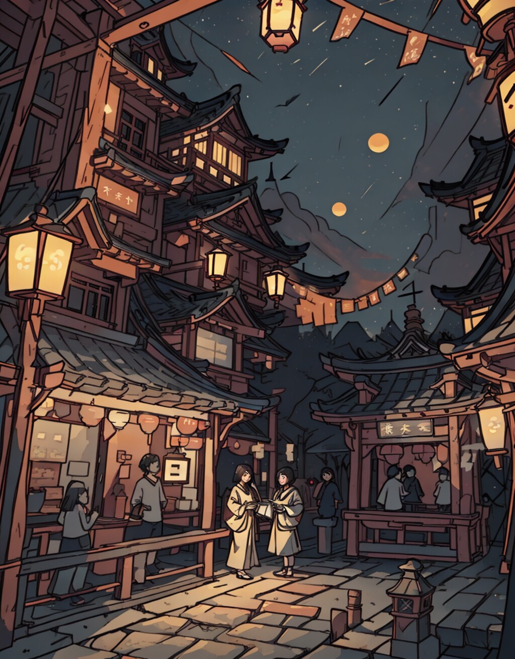 祭りの風景 | の人気AIイラスト・グラビア