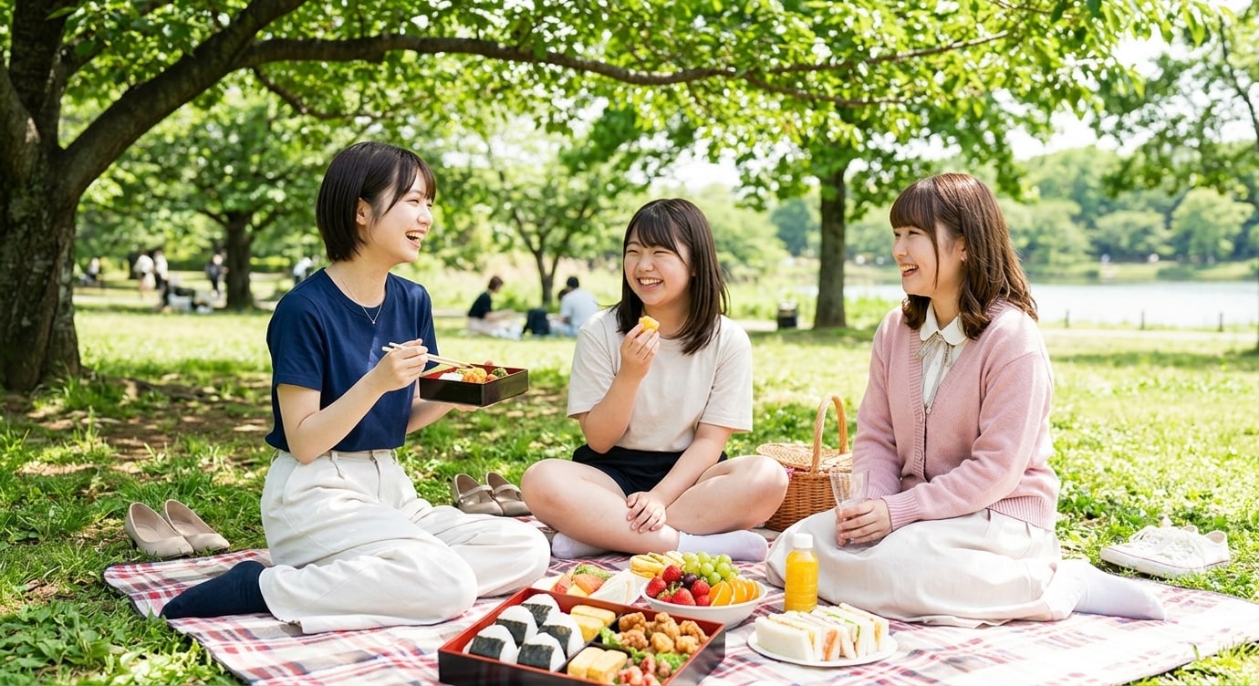 3人でピクニック！