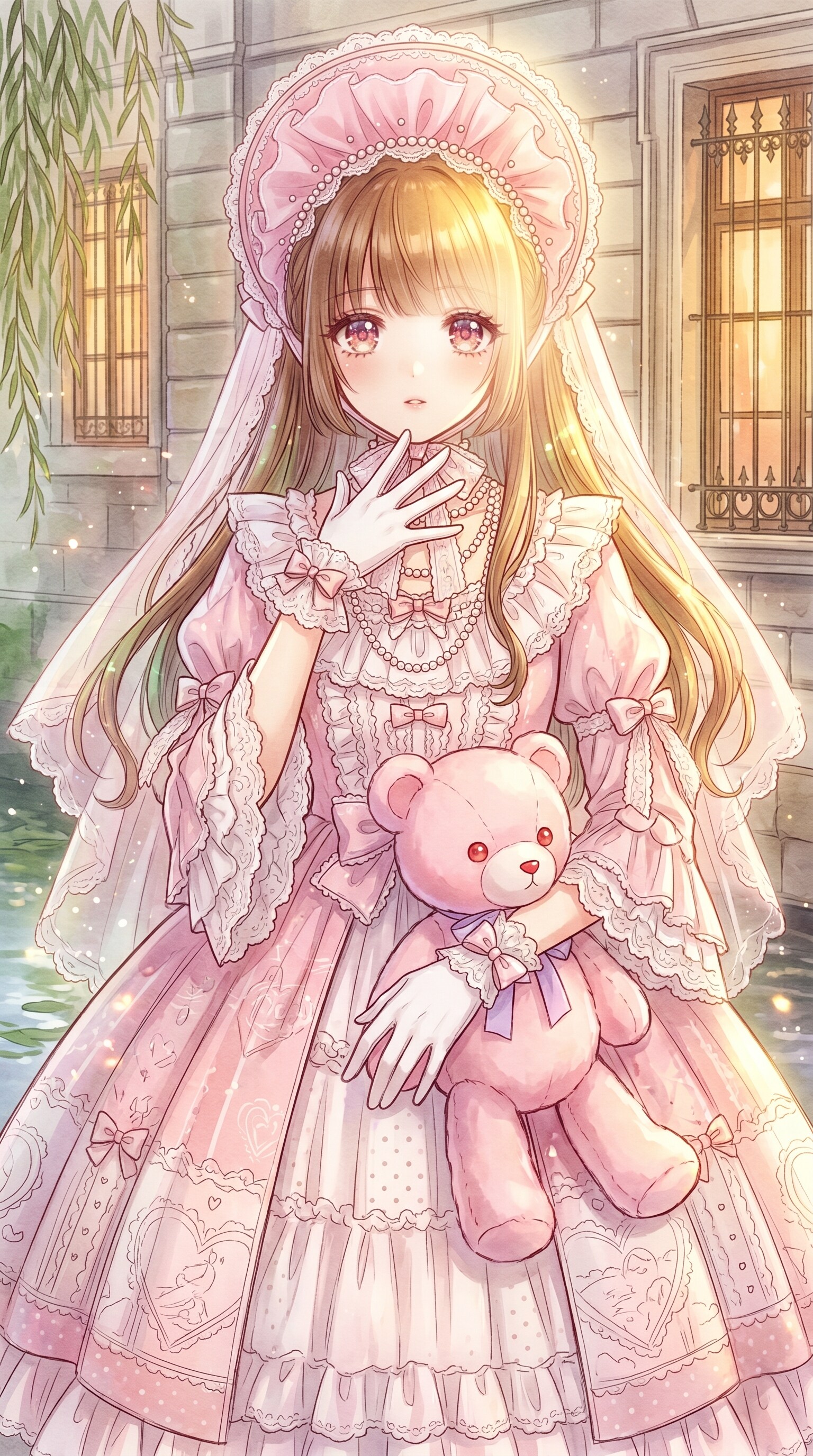 繍珠夢幻の花帽子