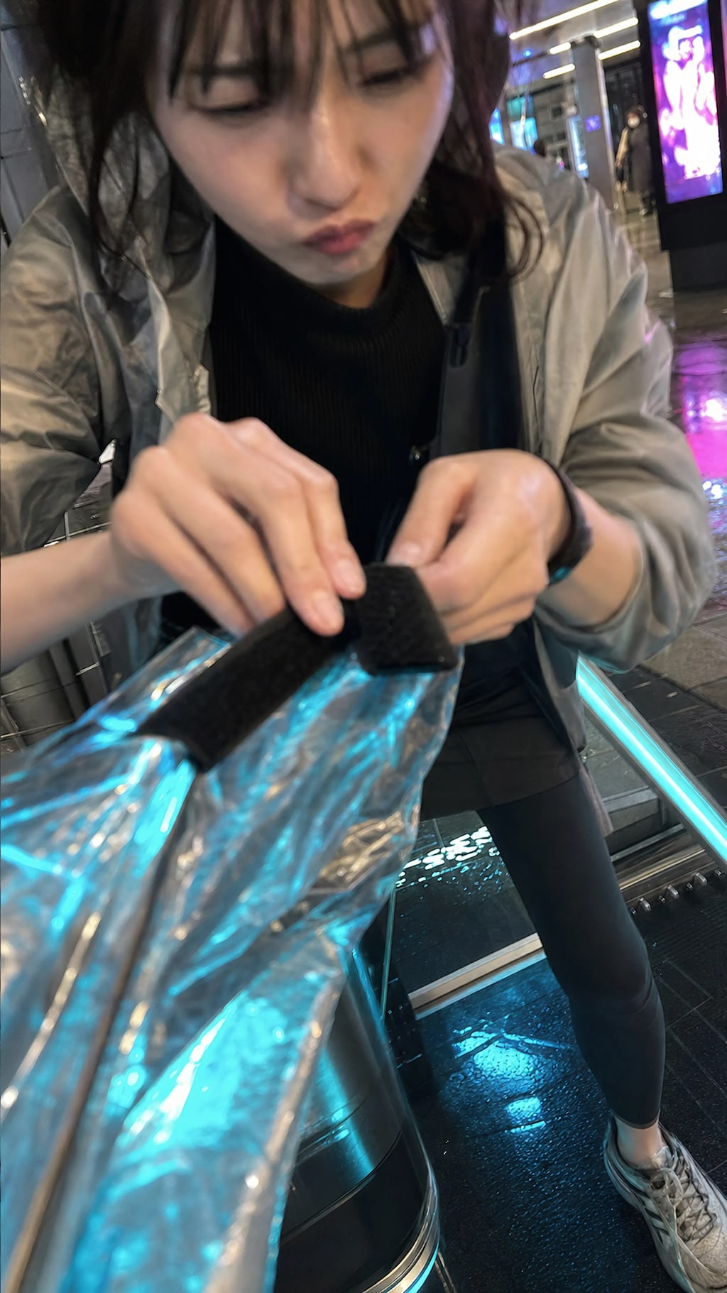 Caught Between Neon and Drizzle