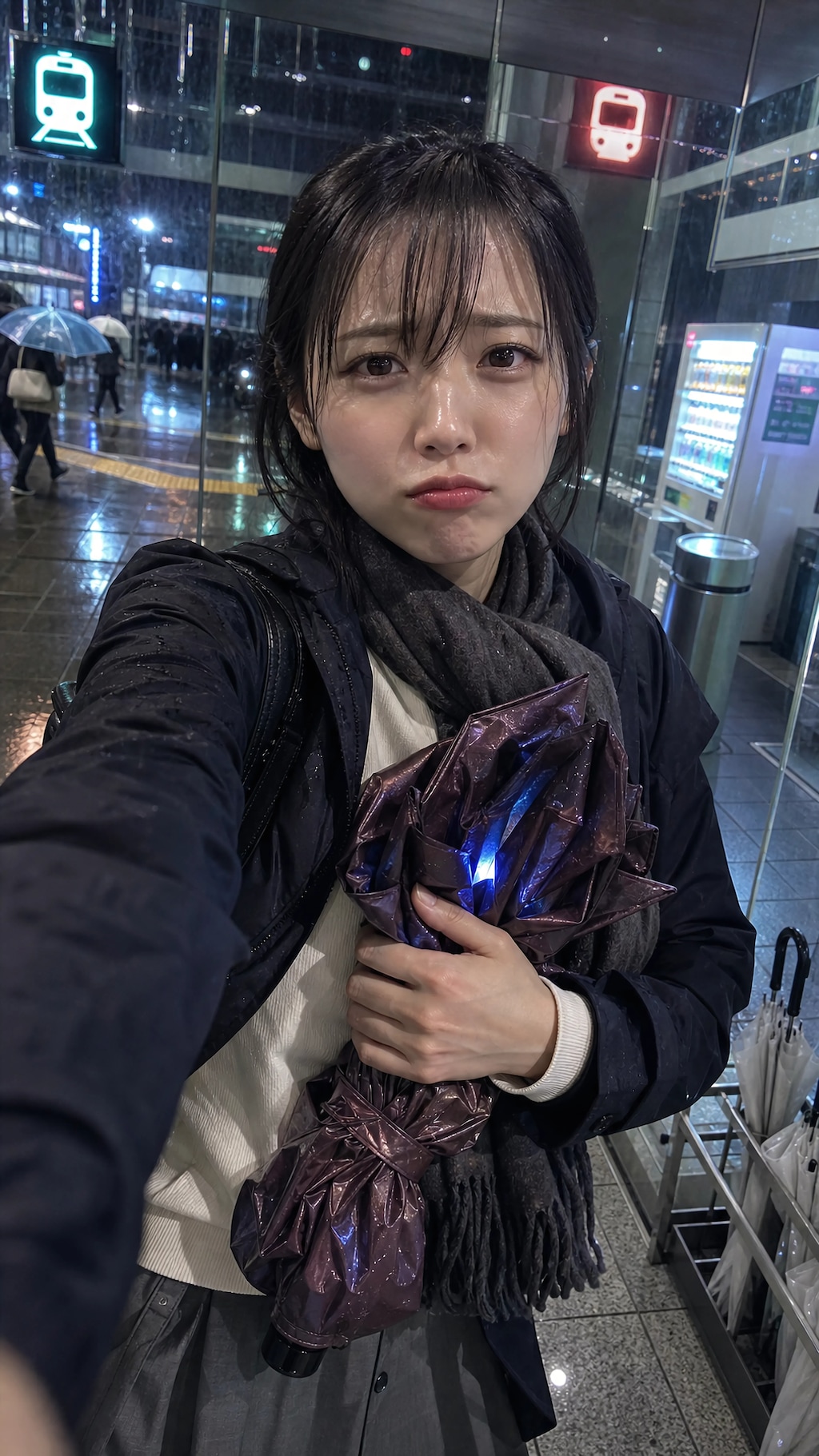 Caught Between Neon and Drizzle