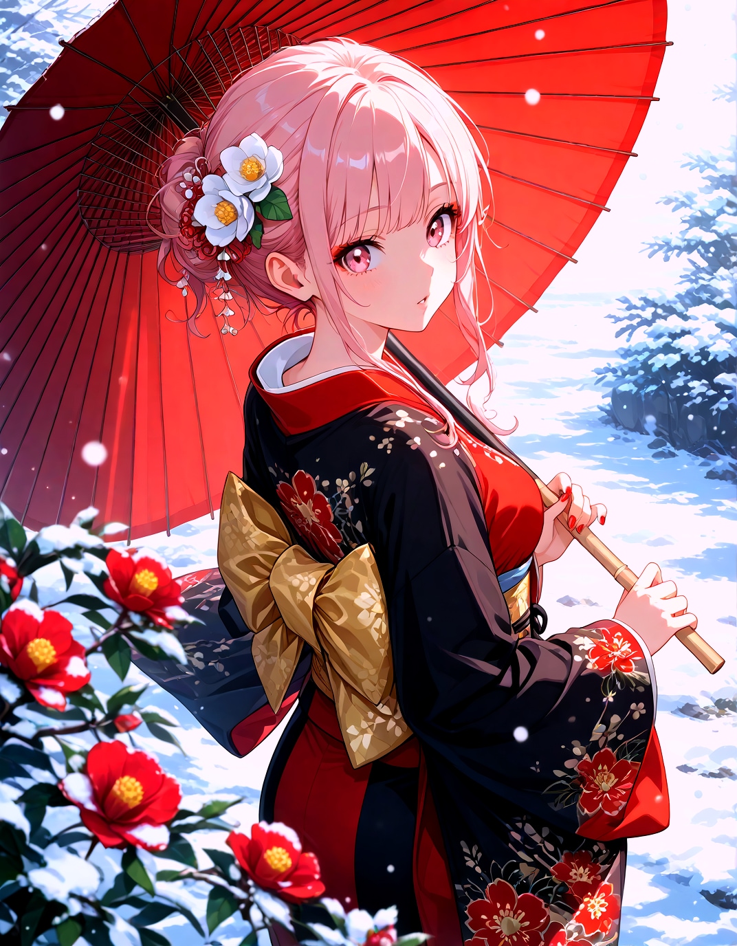 雪に咲く花 | の人気AIイラスト・グラビア