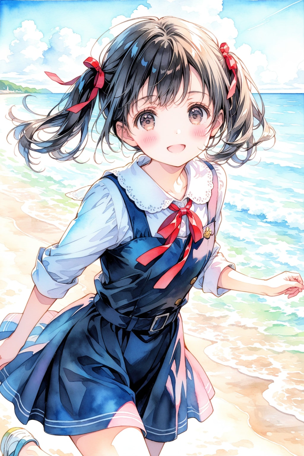 海辺の少女 | の人気AIイラスト・グラビア