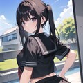 女の娘♪　ミニスカ制服JK♡黒髪ツインテール（10枚） 9枚目