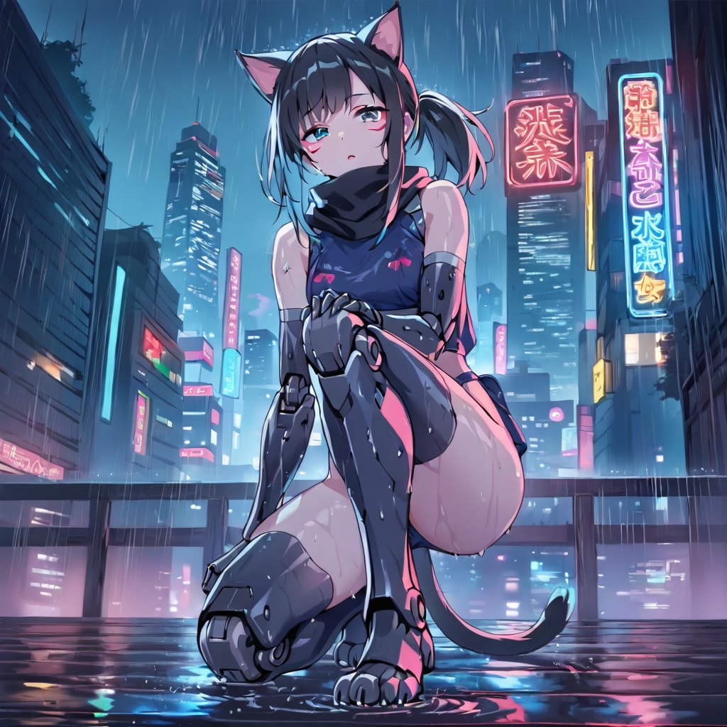 lilacで現代忍者メカ猫娘260514