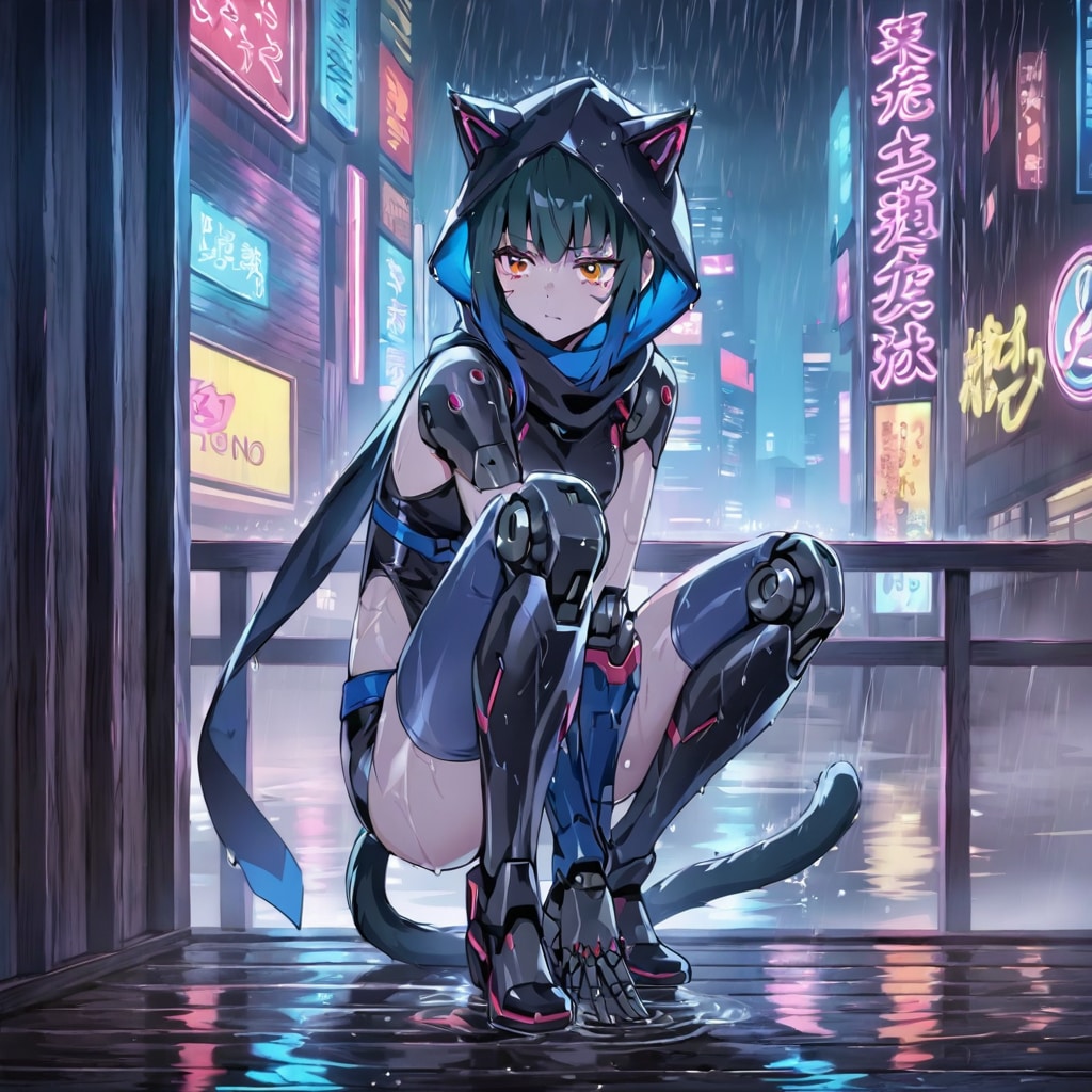 lilacで現代忍者メカ猫娘260514