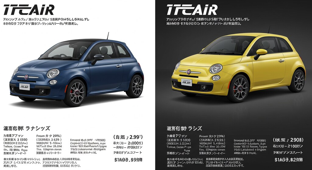 フィアット500　カタログ風