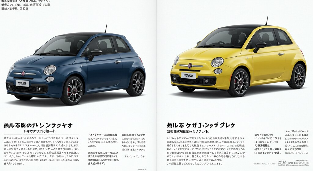 フィアット500　カタログ風