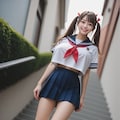 ミニスカセーラー服の爆乳JKちゃん 2枚目