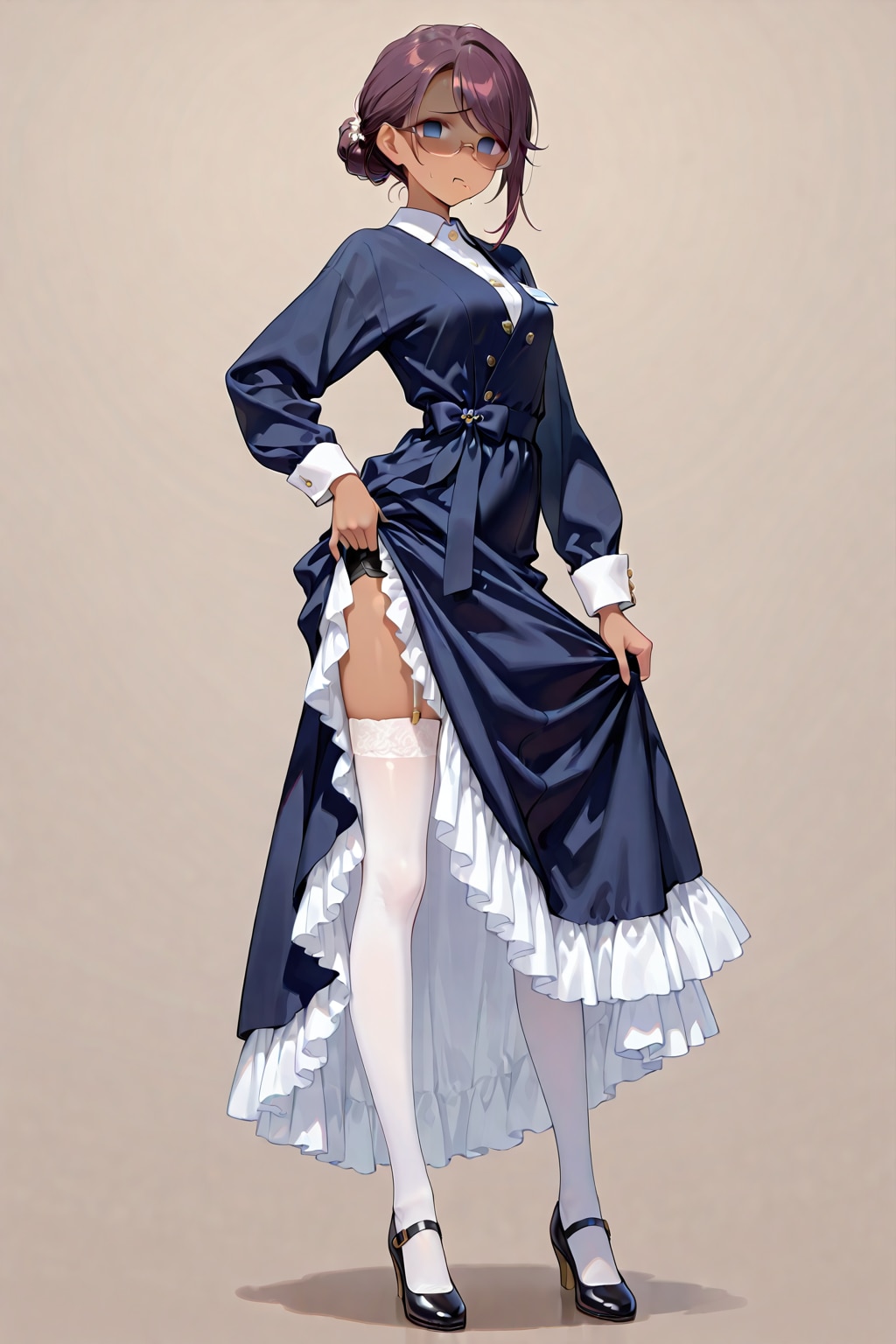 Showing a bit of her shorts | の人気AIイラスト・グラビア