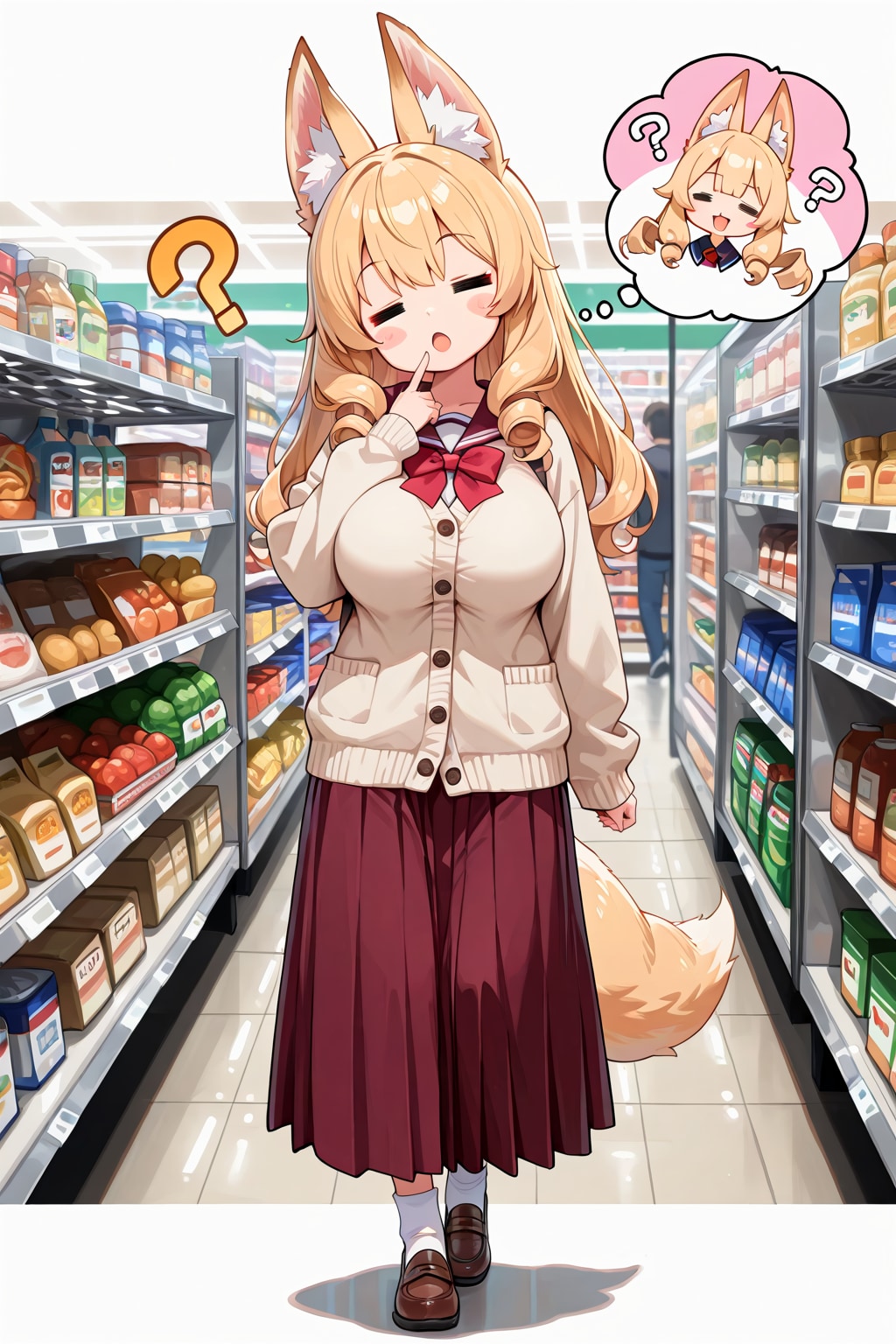 昼間に半額弁当を探すゆるふわお姉さん