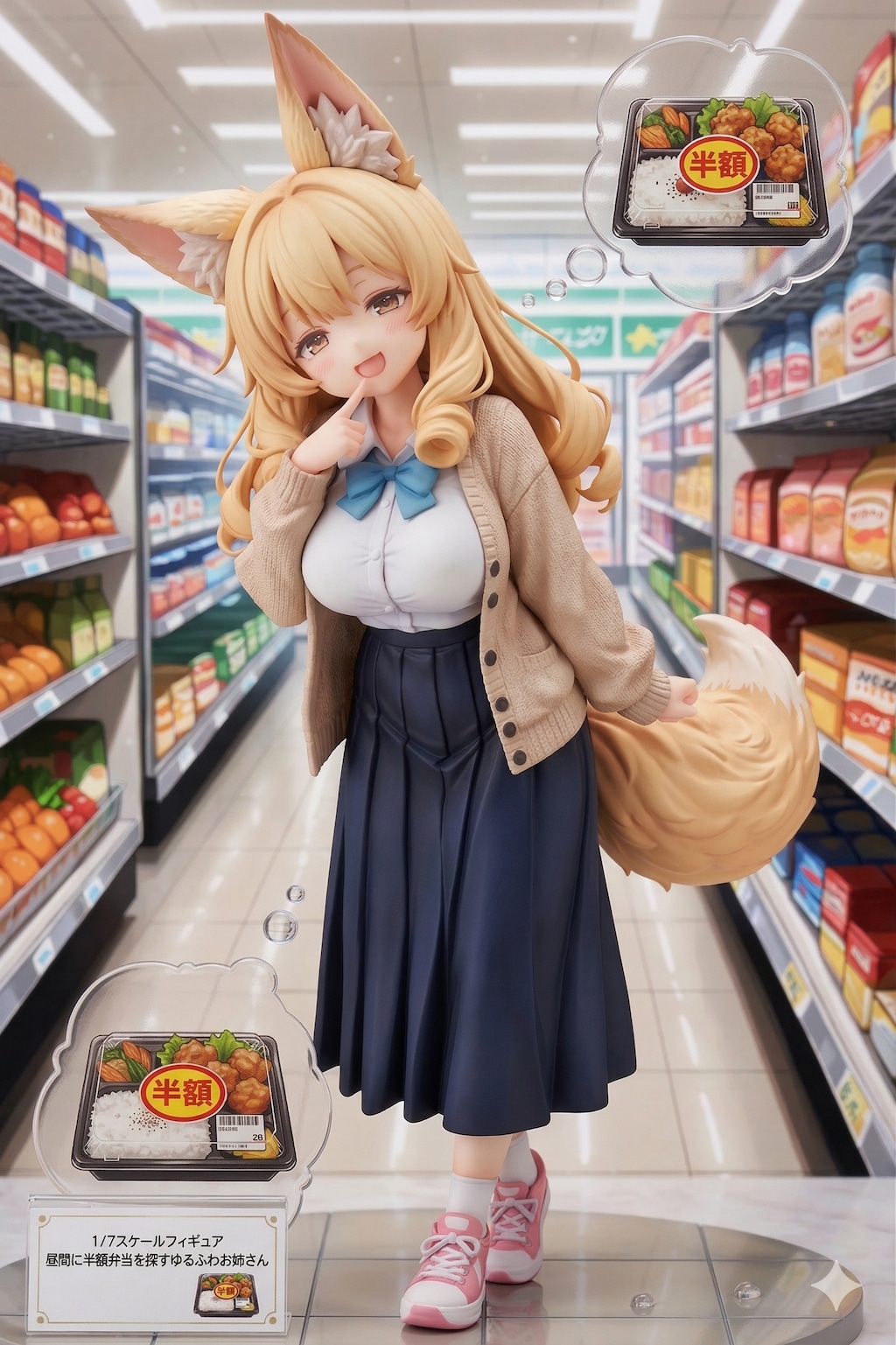 昼間に半額弁当を探すゆるふわお姉さん