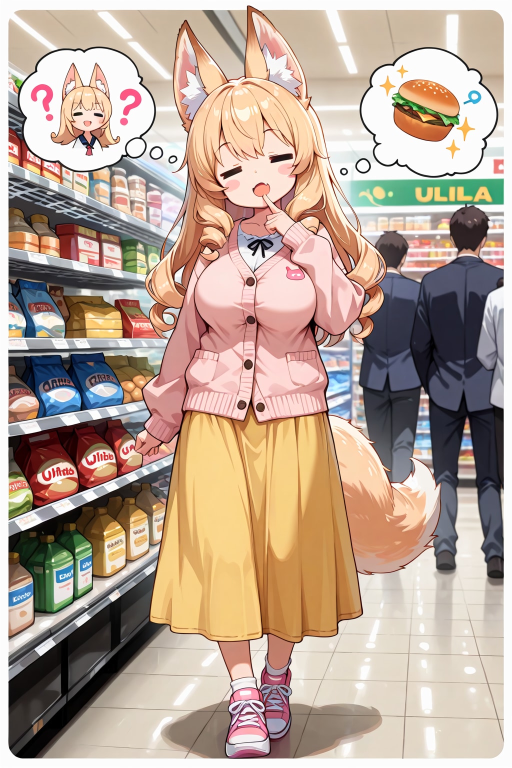 昼間に半額弁当を探すゆるふわお姉さん