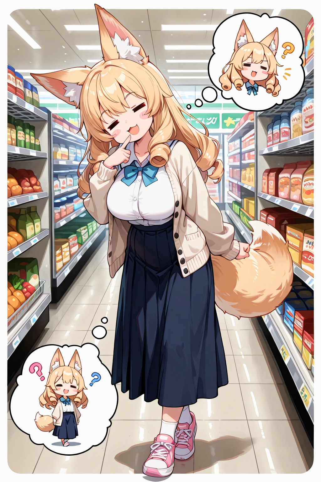 昼間に半額弁当を探すゆるふわお姉さん