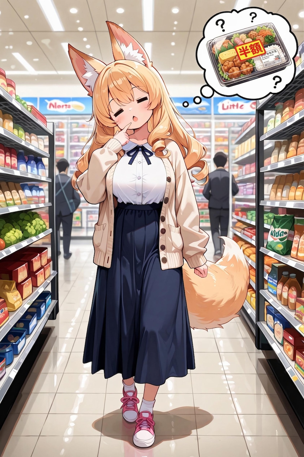 昼間に半額弁当を探すゆるふわお姉さん