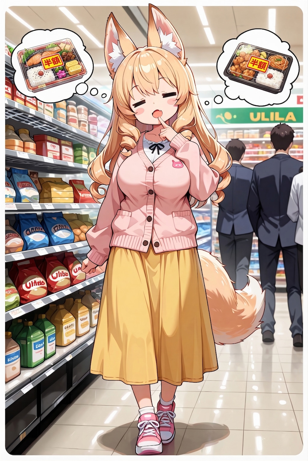 昼間に半額弁当を探すゆるふわお姉さん