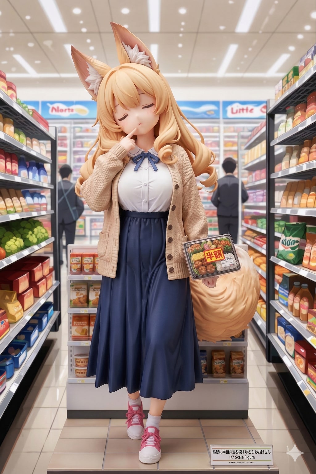 昼間に半額弁当を探すゆるふわお姉さん