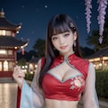 チャイナドレスの美女 3枚目