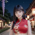 チャイナドレスの美女 8枚目