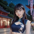 チャイナドレスの美女 9枚目