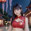 チャイナドレスの美女 5枚目