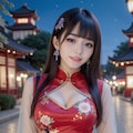 チャイナドレスの美女 4枚目