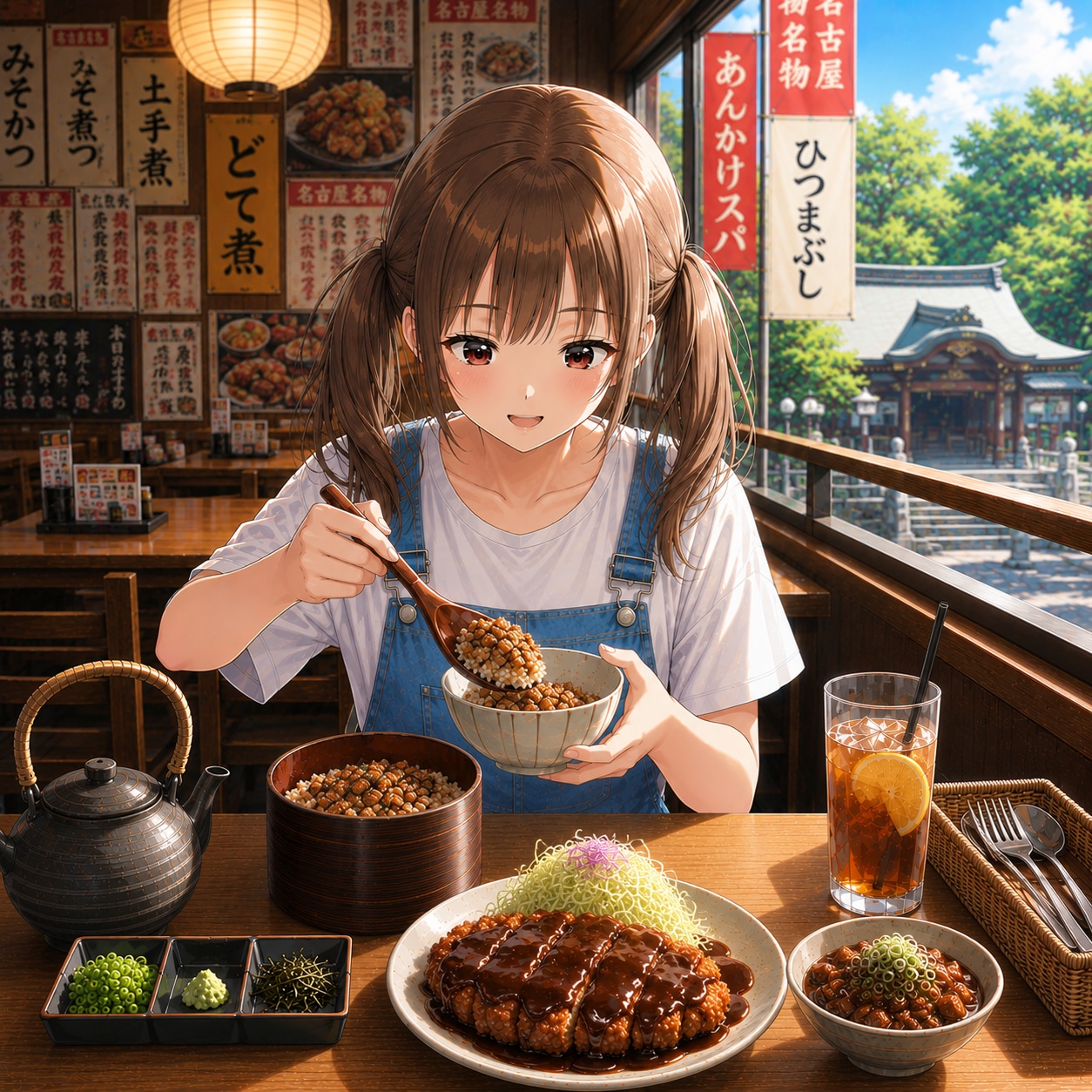 梢とランチ（７８）東西の食文化が入り混じって大変なことになっている：愛知 | の人気AIイラスト・グラビア