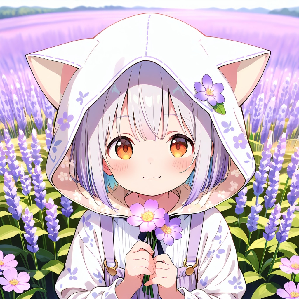 ラベンダー畑とフロル | の人気AIイラスト・グラビア