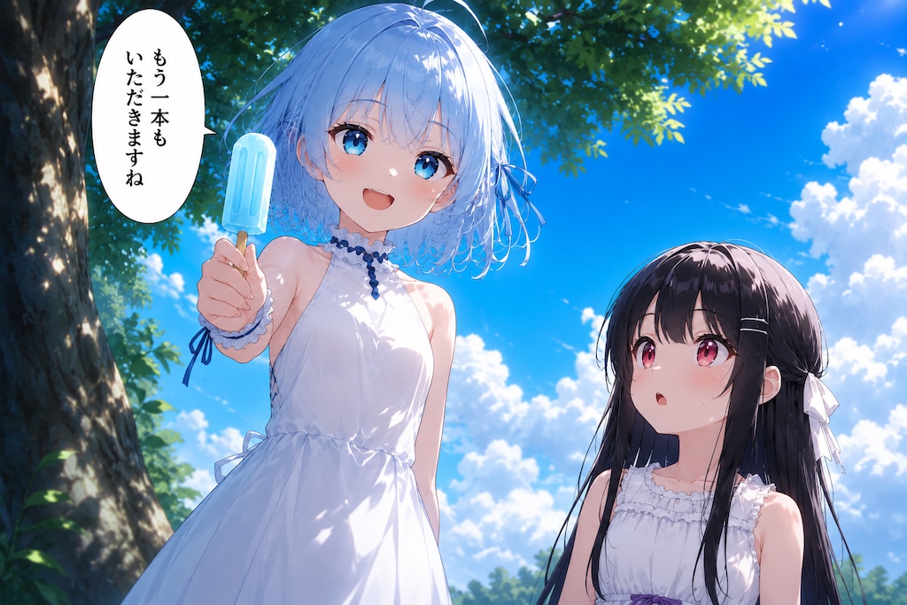 空が、アイスを食べた日。