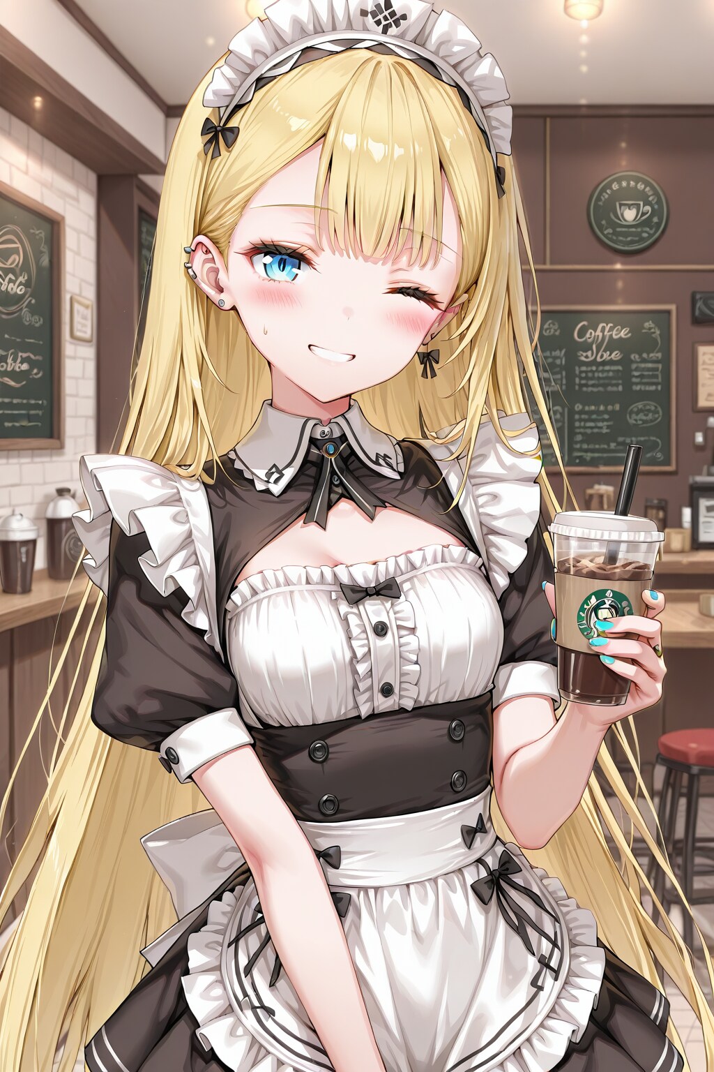 ブロンドちゃんのメイド姿