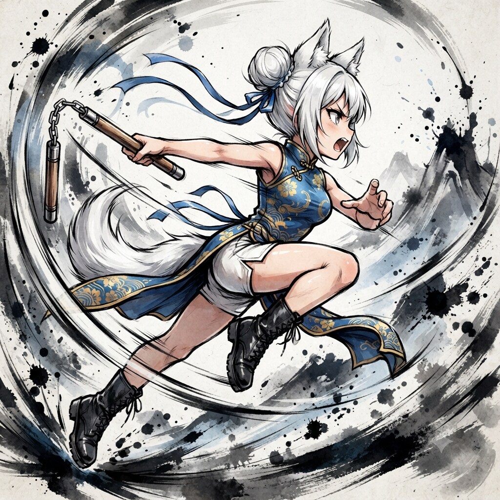 ケモミミカンフー204 | の人気AIイラスト・グラビア