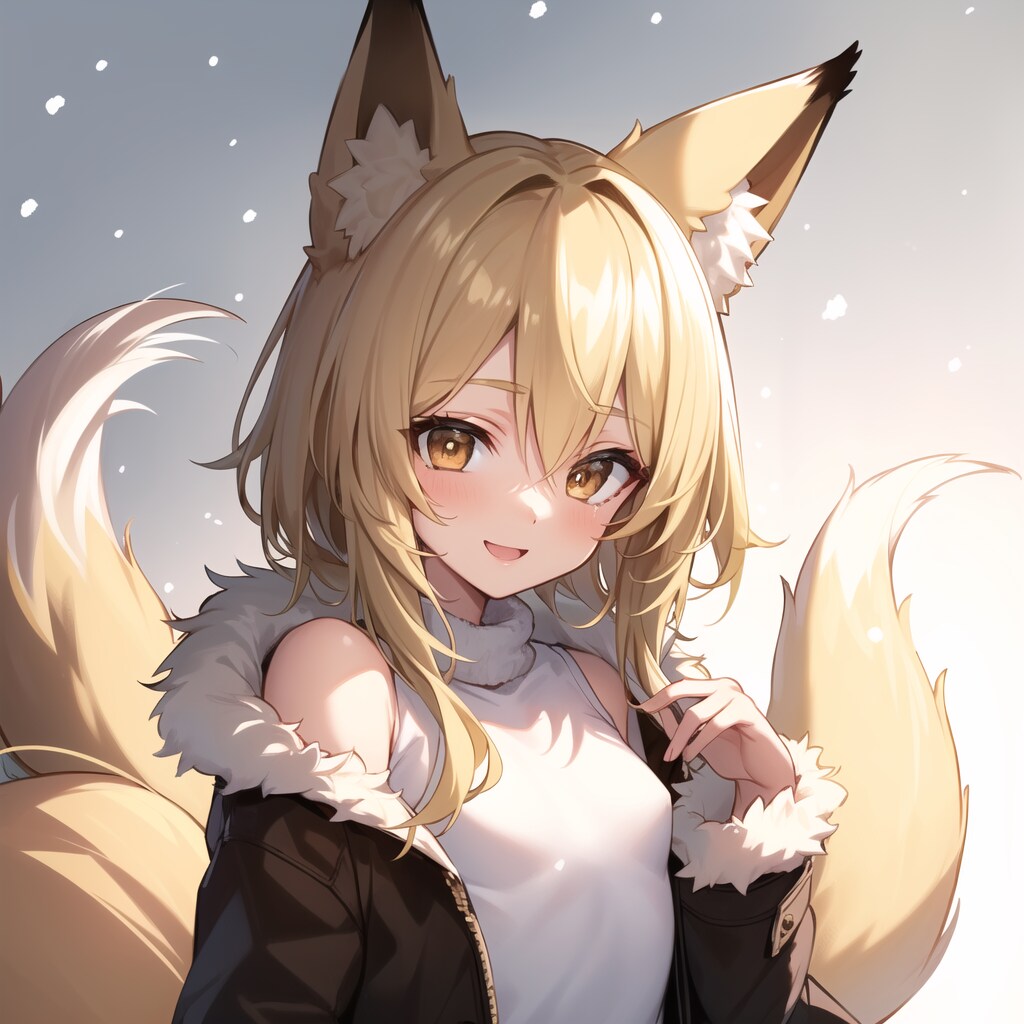 ファーコートと狐っ娘