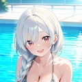 健全銀色水着 2枚目
