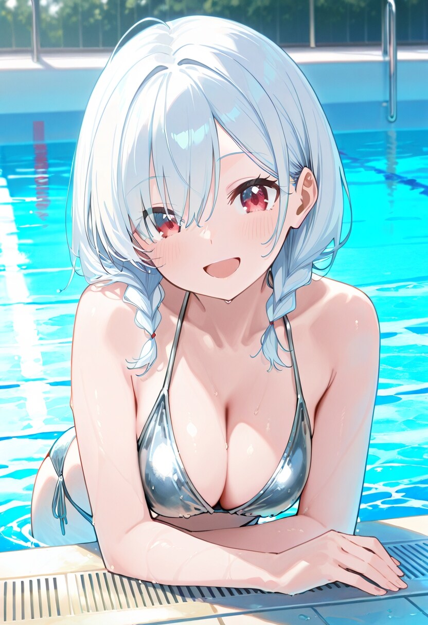 健全銀色水着