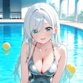 健全銀色水着 4枚目
