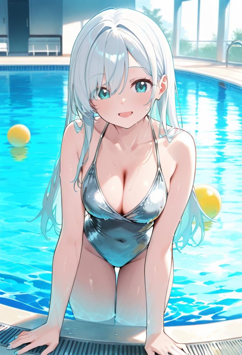 健全銀色水着
