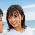 ビーチでいちゃつく 2枚目