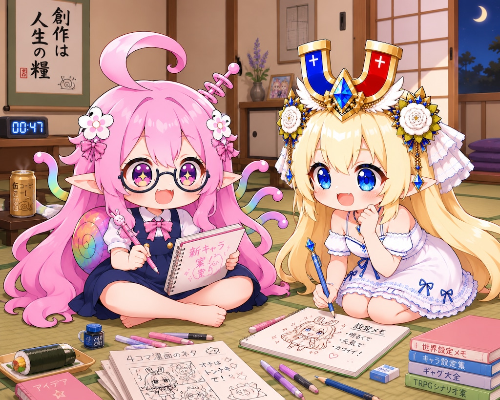婦婦(ふうふ)で深夜の創作