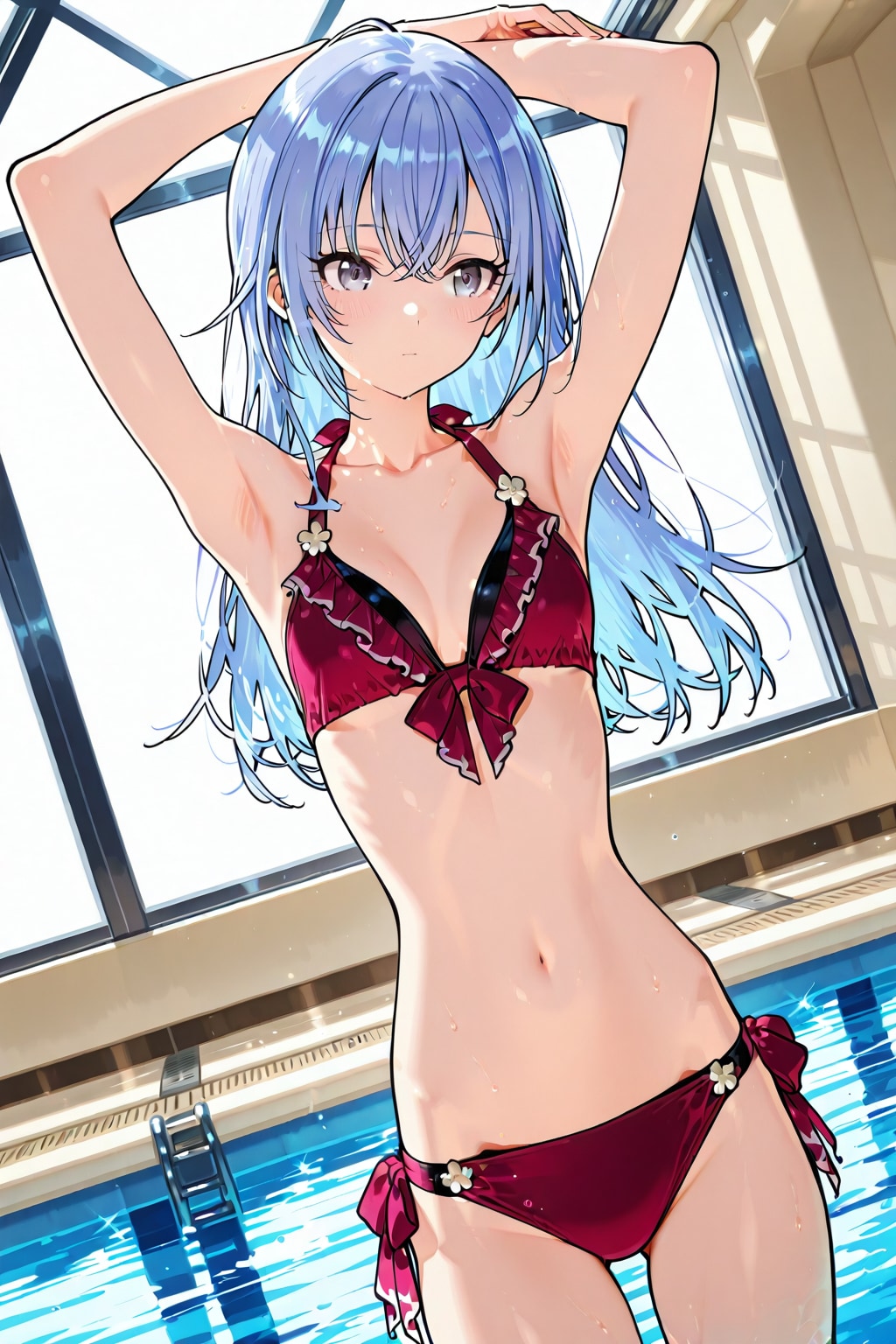 新しい色の水着・・・用意してくれたんだ、何だか嬉しいの。