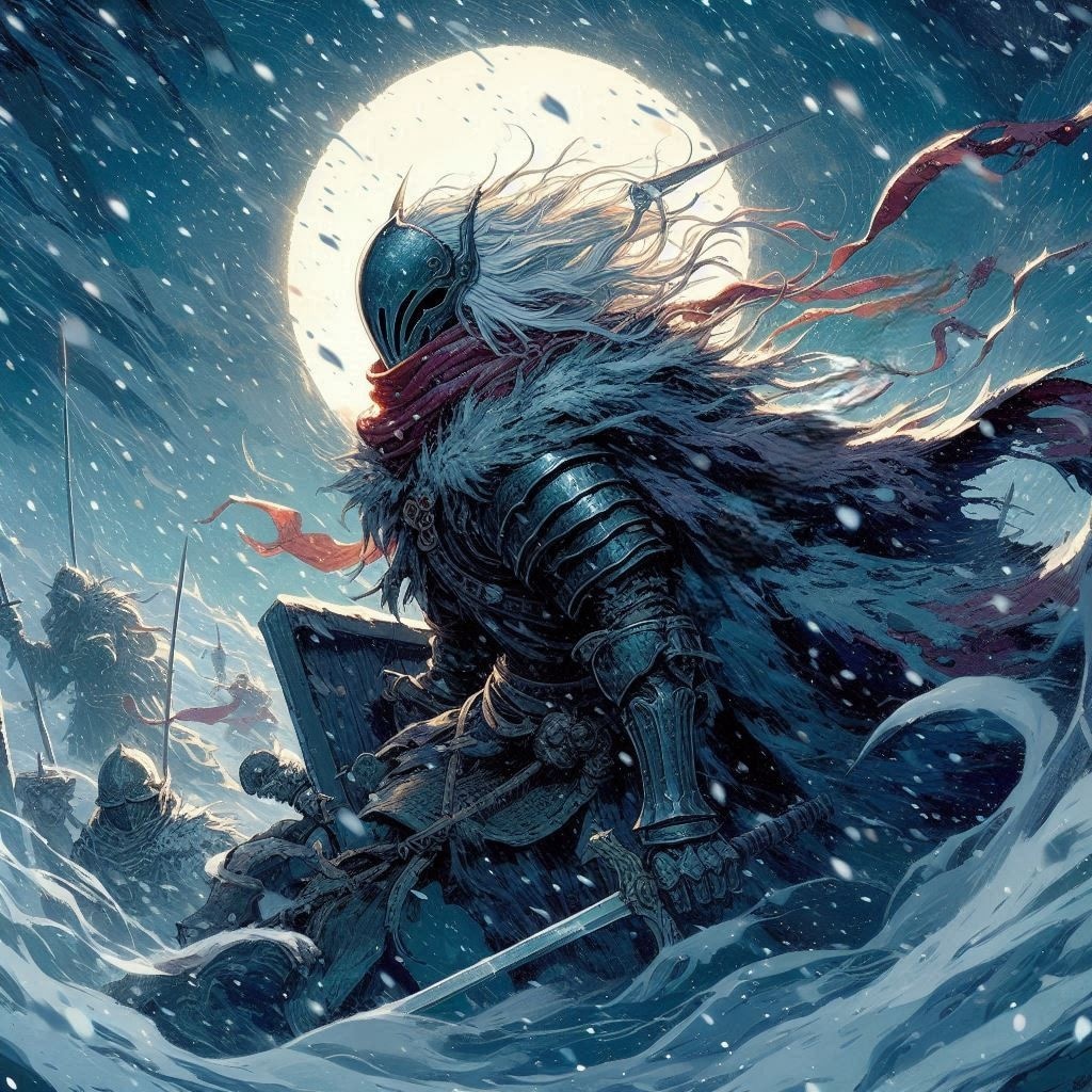 雪煙る戦場の戦士