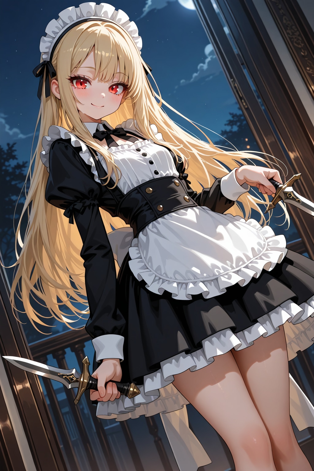構えるメイドさん | の人気AIイラスト・グラビア