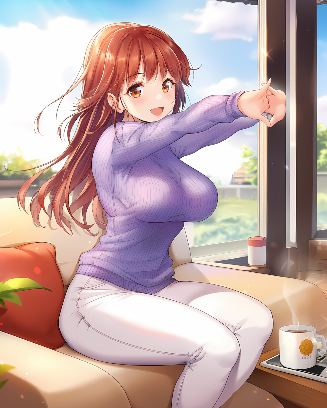 ☕お家でまったりコーヒーブレイク🌿リモートワークの午後✨ | の人気AIイラスト・グラビア